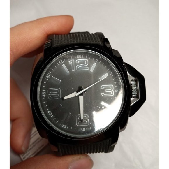 GANZ Men's Black Silicone Band Watch BRAND NEW (1a2) - Picture 1 of 8